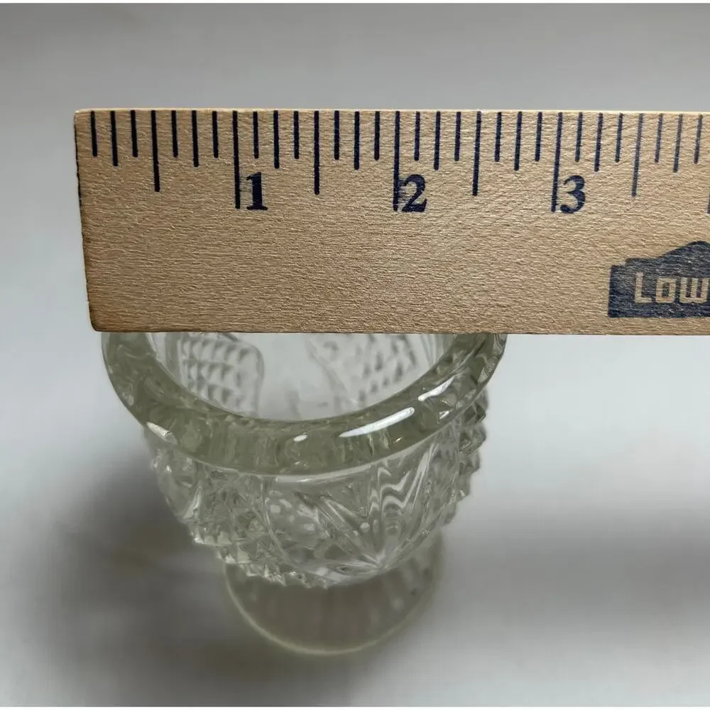 Vintage cut glass Avon taper votive candle holder